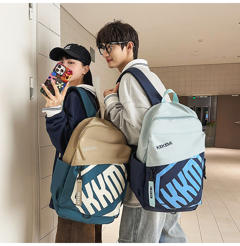Cross-border Trade Casual Backpack Trendy Letter Waterproof Backpack Large-capacity outdoor travel high-value backpack http://detail.1688.com/offer/972131324440.html