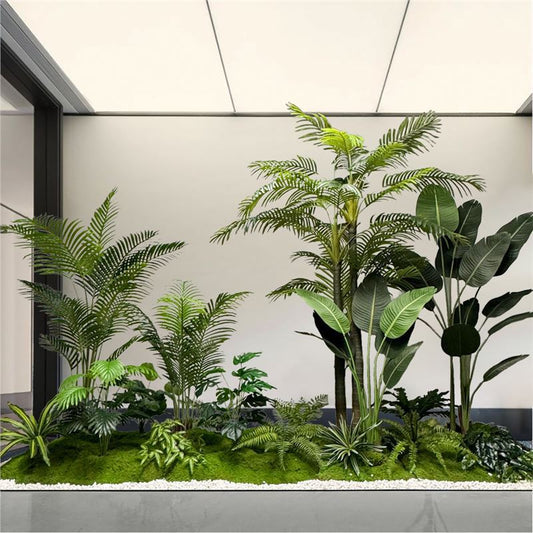 Artificial Plant Landscaping Large Anthurium Traveler's Palm Potted Plant Office Dining Room Staircase Under Cabinet Window Green Plant Decoration