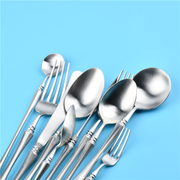Slim Waist Knife, Fork, Spoon Export Japanese Daily Necessities Tableware Life304Western-style Stainless Steel Cutlery Set spoon