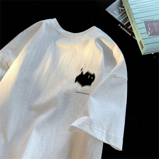 t Trendy Brand Short Sleeve T-Shirt200Summer New Pure Cotton Men's Short Sleeve Korean Style Trendy Top Fashion Base Shirt