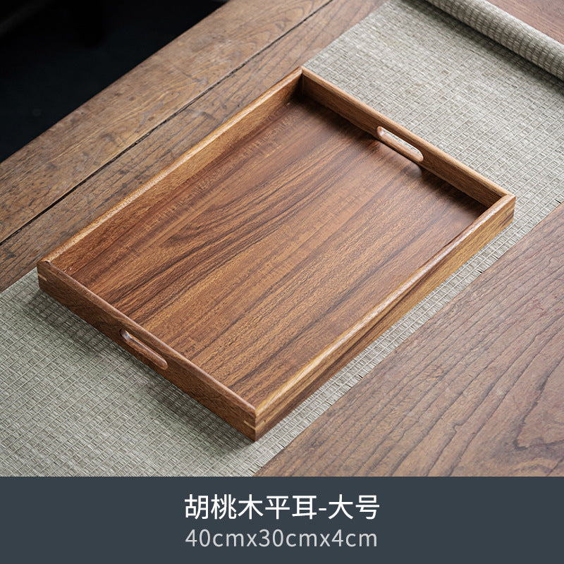 Walnut Tea Tray Minimalist Dry Tea Tray Cup Storage Tray Chinese Style Candy Dessert Fruit Tray Tea Room Tea House Wholesale