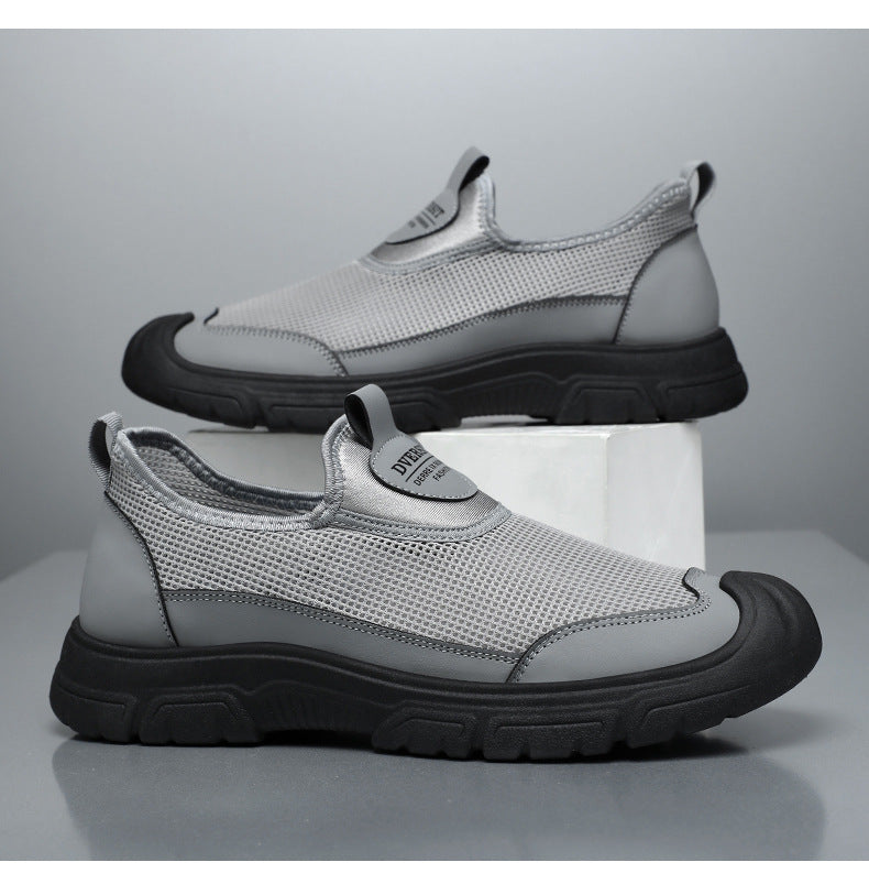Men's Breathable Casual Shoes Summer New Fashion Sports Shoes Dropshipping Versatile Single Shoes Soft Sole Comfortable Dad Shoes