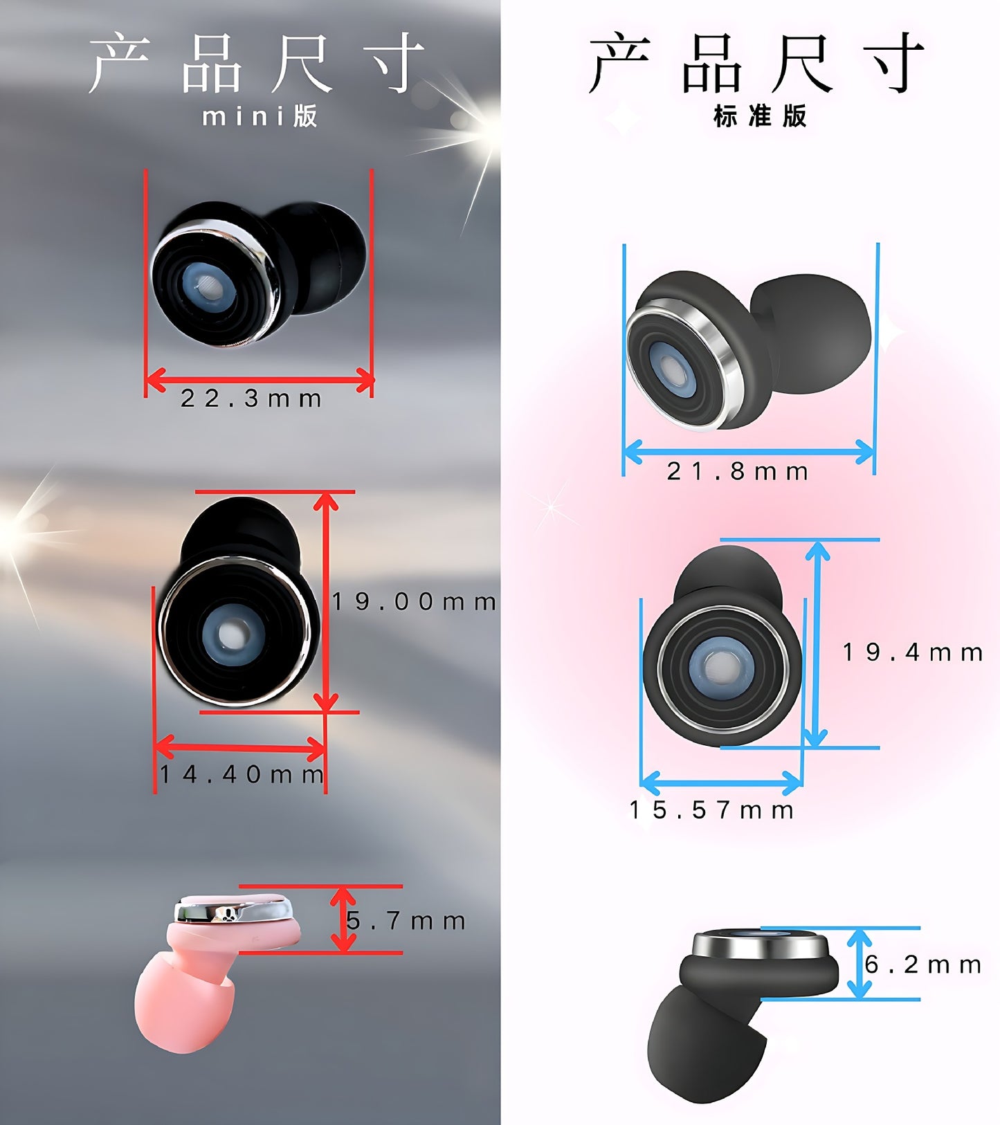 Cross-Border Hot Sale Noise-Cancelling Earplugs Silent Sleep Soundproof Anti-Noise Earplugs Split Silicone Earplugs Waterproof Manufacturer Wholesale