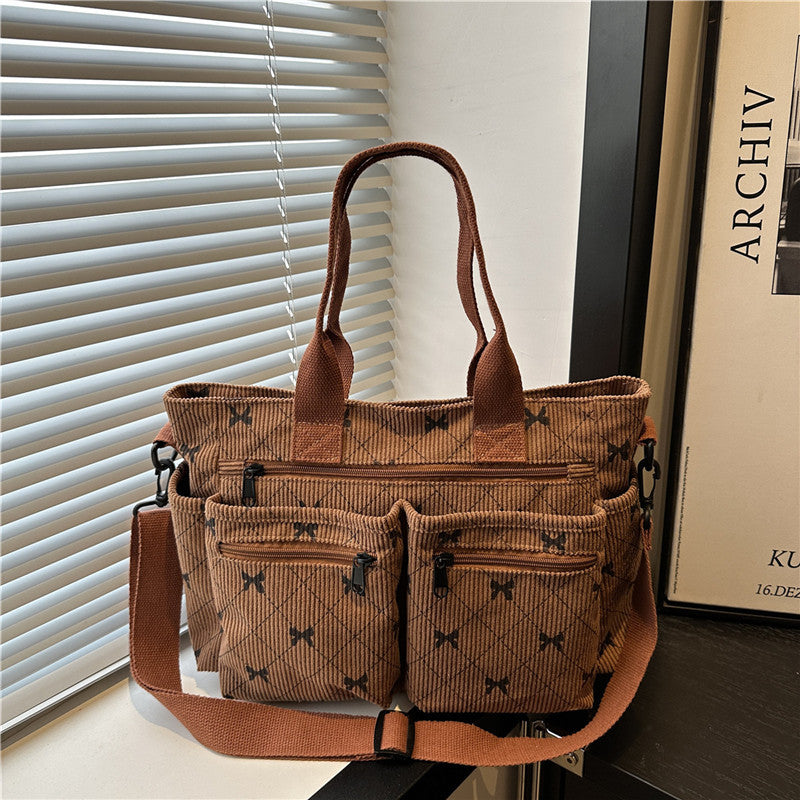2025Summer New Simple Fashion Underarm Tote Bag This Year's Trendy Retro Commuter Shoulder Bag for Women