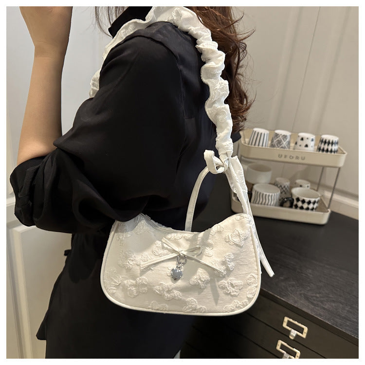 French Niche Bag for Women2025Summer New Fashion ins Sweet Cool Girl Versatile Fashion Single Shoulder Bag Underarm Bag