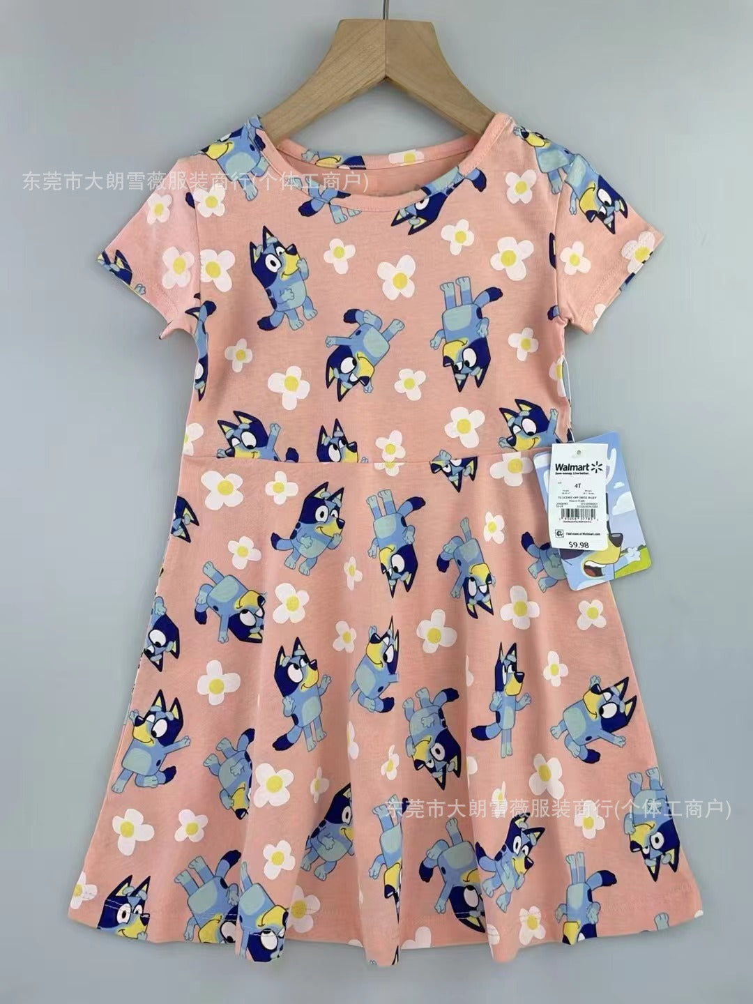 New Printed Turn-Down Collar Children's Dress