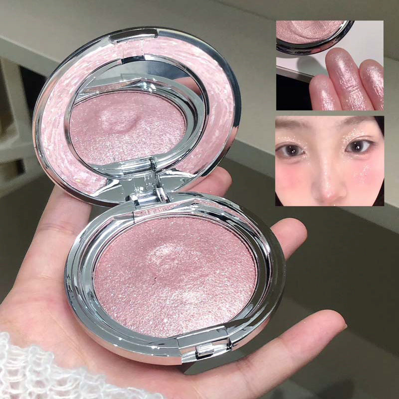 kakashow Single Color Highlighter Cream Crushed Diamond Clear Sparkling Pearl Fine Shimmer 3D Brightening Mashed Potato Blush C465