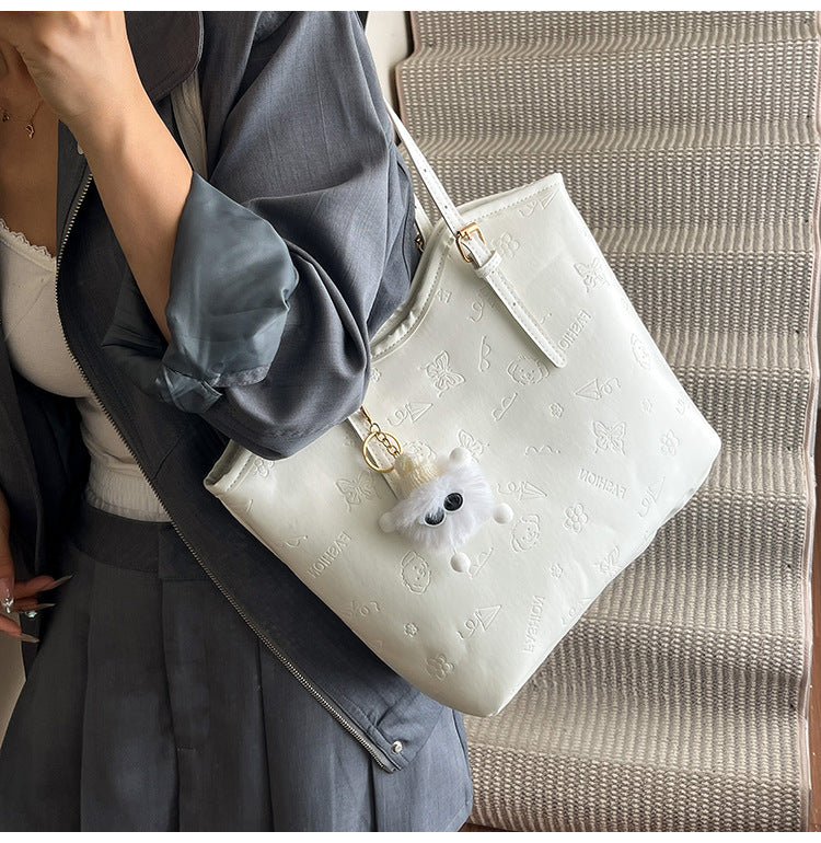 Women's High-Grade Bag2025Spring Birthday Gift Puppy Tote Bag Large Capacity Women's Bag Commuting Crossbody Bag