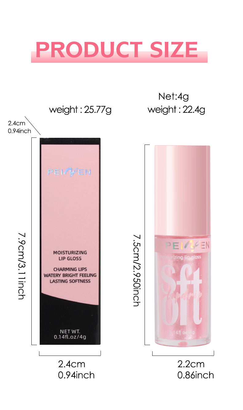 PNF Cross-border Moisturizing Lip Gloss Lip Oil Pearlescent Fine Flash European and American Water Light Lip Plumping Cream Lip Gloss Lip lacquer