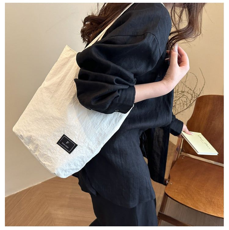 Foreign Trade New Solid Color Women's Bag Wholesale Large Capacity Women's Shoulder Bag Crossbody Bag ins Fashionable Versatile Commuter Bag