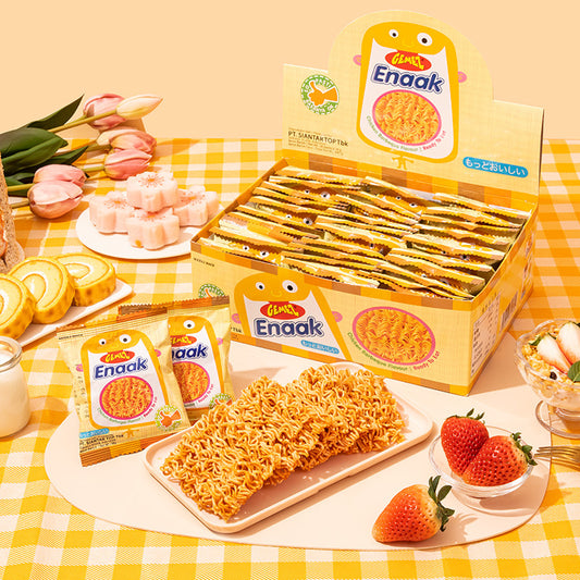 Indonesia Imports Gemez Chicken Crispy Noodles14g Puff Snacks Dormitory Office Snacks Noodles