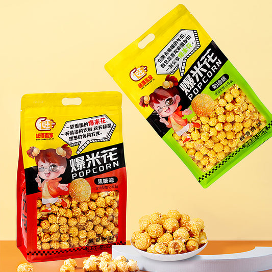 Prosperous to All Families408Gram Bagged Popcorn Caramel Flavor Cream Flavor Mixed Fruit Flavor Snacks Puff Pastry