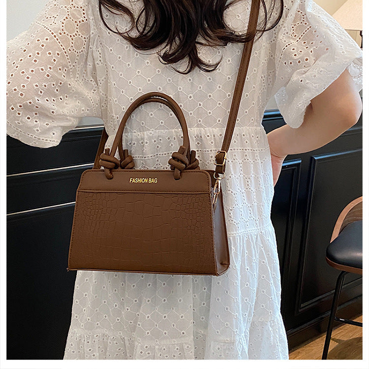 Large Capacity Patchwork Spring2025Casual New Korean Style Trendy Fashion European and American ins Single-shoulder Handheld Small Square Bag
