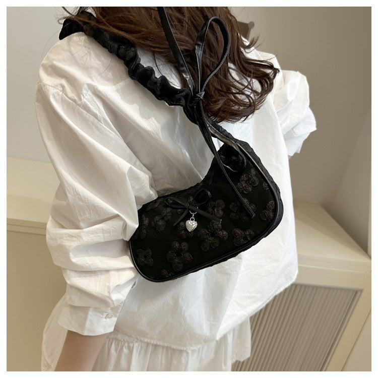 French Niche Bag for Women2025Summer New Fashion ins Sweet Cool Girl Versatile Fashion Single Shoulder Bag Underarm Bag