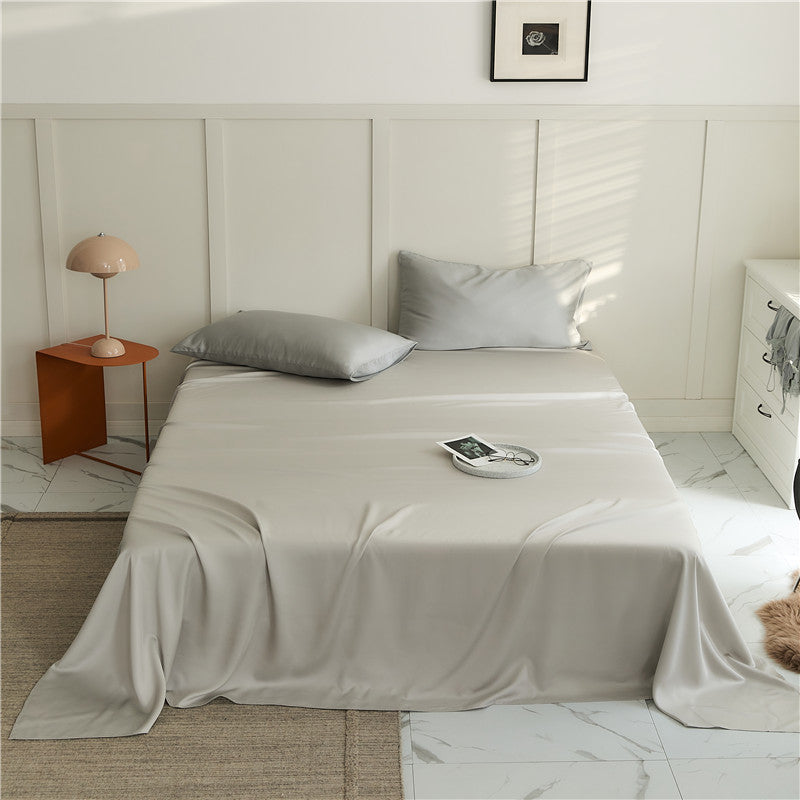 60Lanzing Tencel Single Item Only Bed Sheet Summer Solid Color Lyocell Bed Skirt Silky Cool Single Piece Duvet Cover Quilt Cover