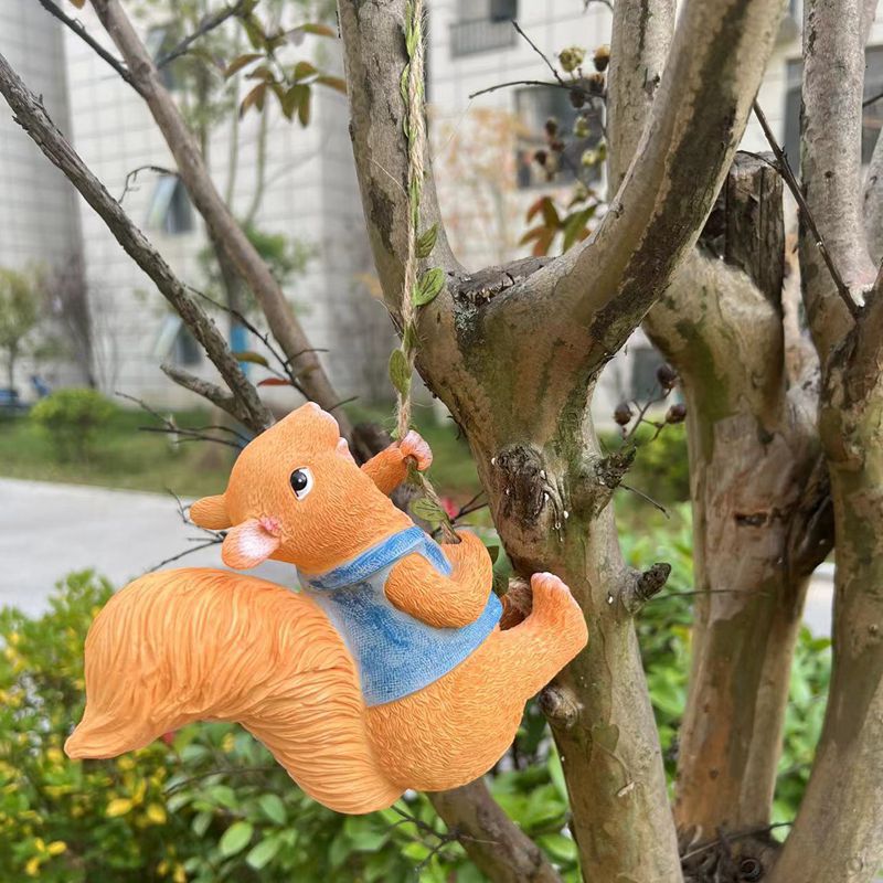 Cute Animal Climbing Bunny Wall Hanging Homestay Outdoor Garden Ornament Courtyard Tree Climbing Landscape Pipe Decoration