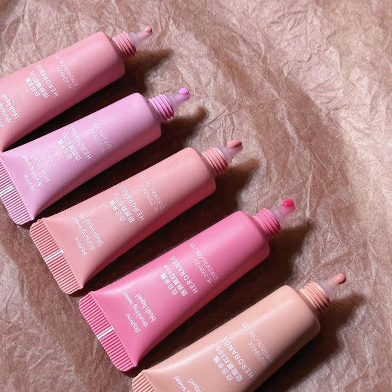 HERORANGE Single Color Liquid Blush Airy Lightweight Transparent Long-lasting Low Saturation High Brightness HR559
