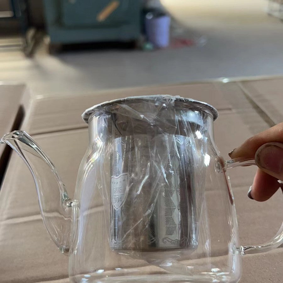 Manufacturer Wholesale Glass Teapot Stainless Steel Filter Inner Liner Flower Tea Brewing Teapot Electric Ceramic Stove Heating Tea Kettle