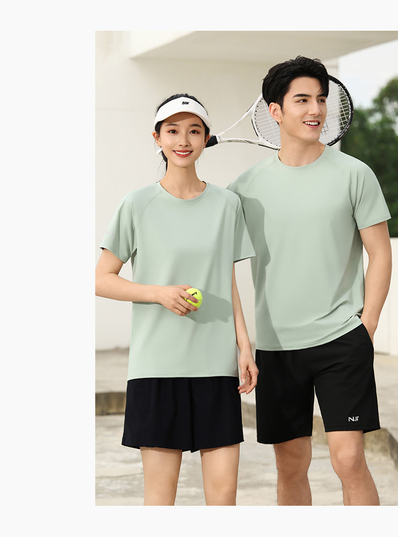 Ice Silk t T-shirt Customization logo Printed Short Sleeve Group Sports Advertising Cultural Shirt Workwear Quick-Dry Summer Men