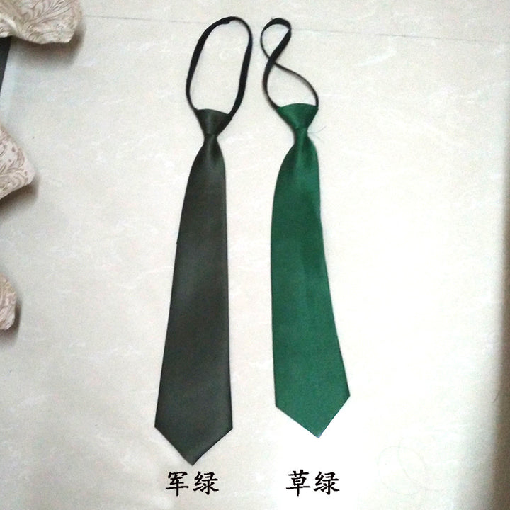 批发45cm男士拉链领带毕业学士服拍照团队保安领带LOGO标志