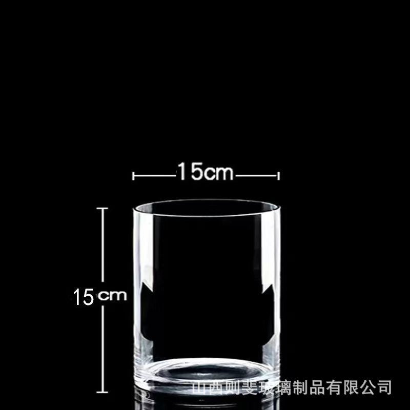 Zefei One-Piece Dropshipping Internet Celebrity Transparent Straight Glass Vase Bedroom Desktop Living Room Dining Table Fresh Flower Arrangement Ornament