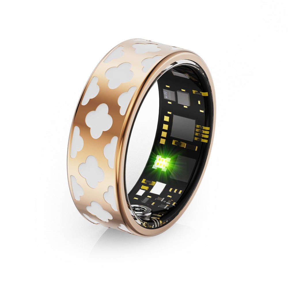 Cross-Border Hot-Selling Niche Black Technology R10M Enamel Color Smart Ring Heart Rate Blood Oxygen Sleep Monitoring Sports Photo