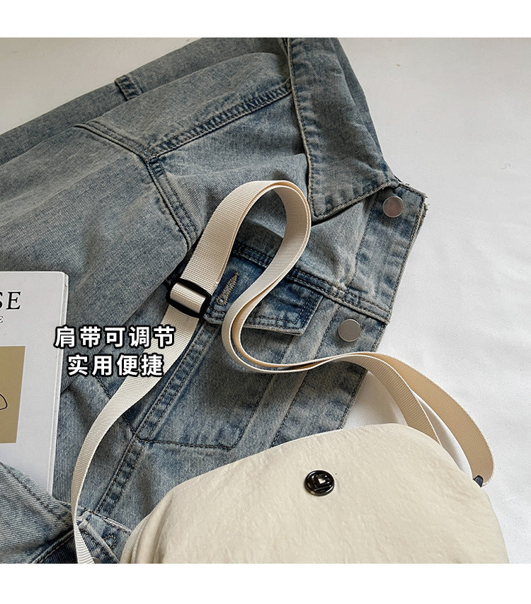 Casual Crossbody Bag Fashion Nylon Style Bag for Cycling ins New Small Bag Lightweight Single Shoulder Nylon Hip-Hop