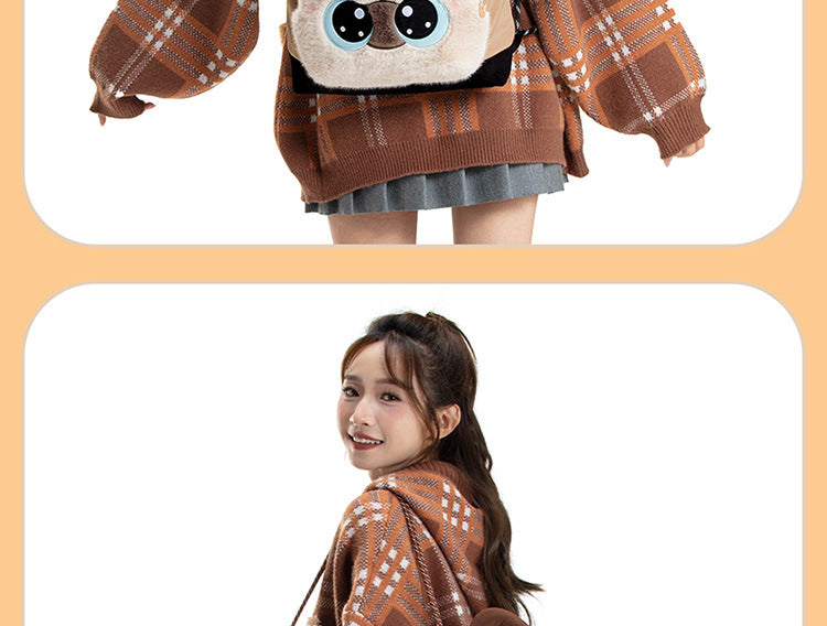 Mousse Rabbit Cartoon Backpack Drawstring Lightweight Plush Backpack Girly Heart Ugly Cute School Bag Cross-Border Foreign Trade Cloth Bag http://detail.1688.com/offer/964264265508.html