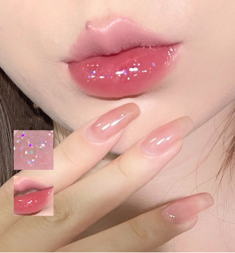 Gege bear Gogo Bear Bowknot Radiant Lip Gloss Hydrating Moisturizing Nourishing Lip Line Reducing Jar Lip Oil