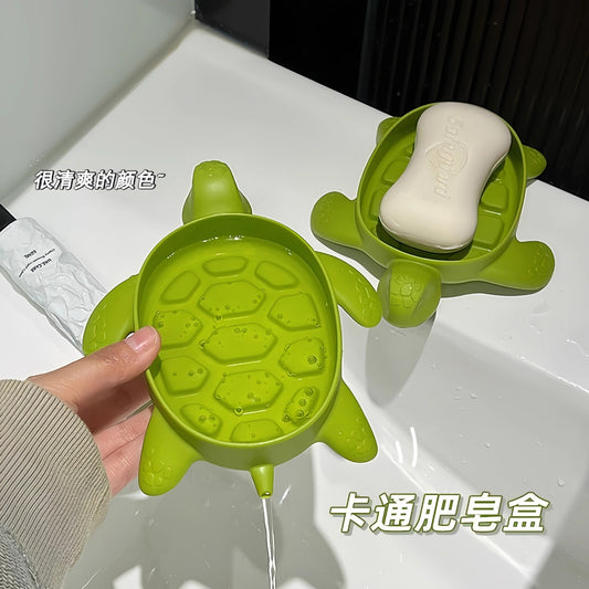 Green Little Turtle Soap Box Cartoon Soap Box Dormitory Bathroom High-end Draining Soap Box Creative Soap Box Manufacturer