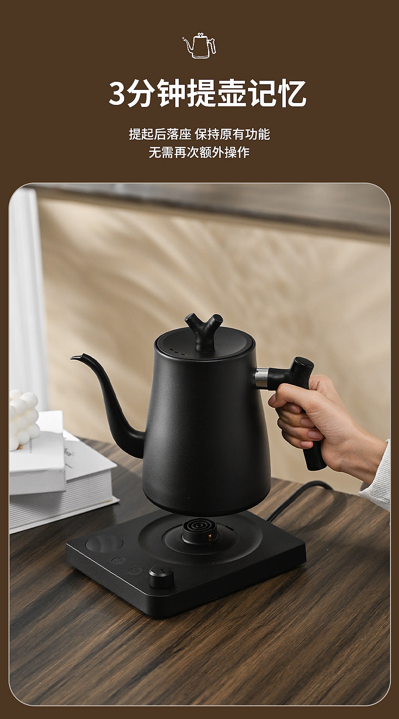 Electric Kettle Cross-Border Knob Temperature Control Narrow Spout Long Spout Pour Over Coffee Pot Stainless Steel Kettle Electric Kettle