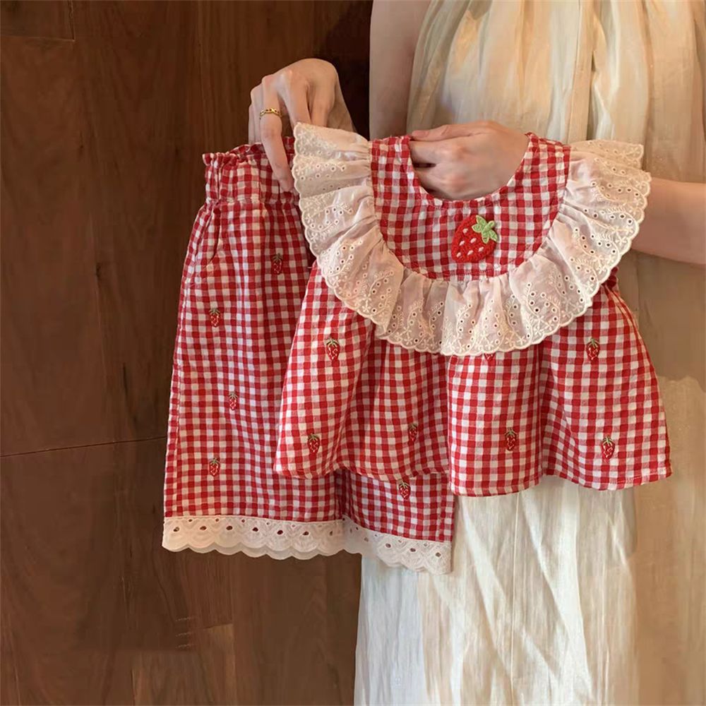 Sweet Little Girl Stylish Summer Outfit2025New Fashionable Toddler Tops for Girls Korean Style Two-Piece Set Trendy