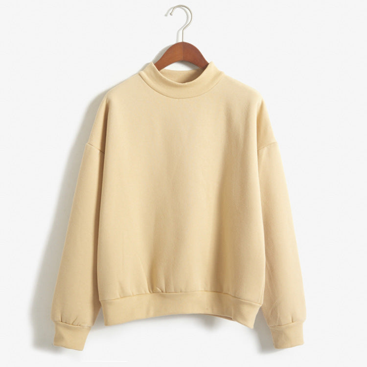 Base Layer Sweatshirt for Women, Autumn and Winter Loose Fit Lazy Style Hoodless Jacket, Thickened Couple Style, Korean Version, Class Uniform Wholesale