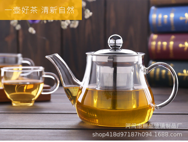 Manufacturer Wholesale Glass Teapot Stainless Steel Filter Inner Liner Flower Tea Brewing Teapot Electric Ceramic Stove Heating Tea Kettle