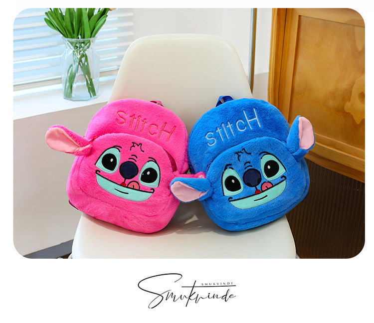 New Stitch Plush Toy Double-Back Cute Children's Large Capacity Backpack for Outings http://detail.1688.com/offer/957031023505.html