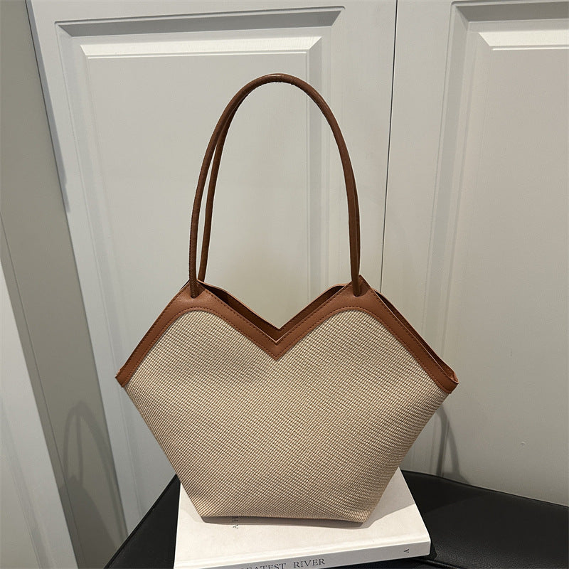 Summer Patchwork Large Capacity Women2025New Fashionable Loose Style Trendy New Casual Tote Shoulder Underarm Bag