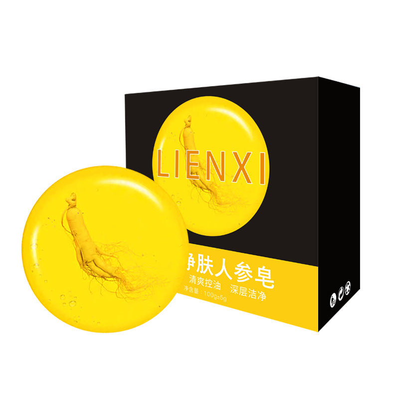Ginseng Soap Essential Oil Soap Face Wash Sulfur Soap Sophora Flavescens Anti-Mite Soap Facial Cleansing Handmade Soap Manufacturer Wholesale Dropshipping