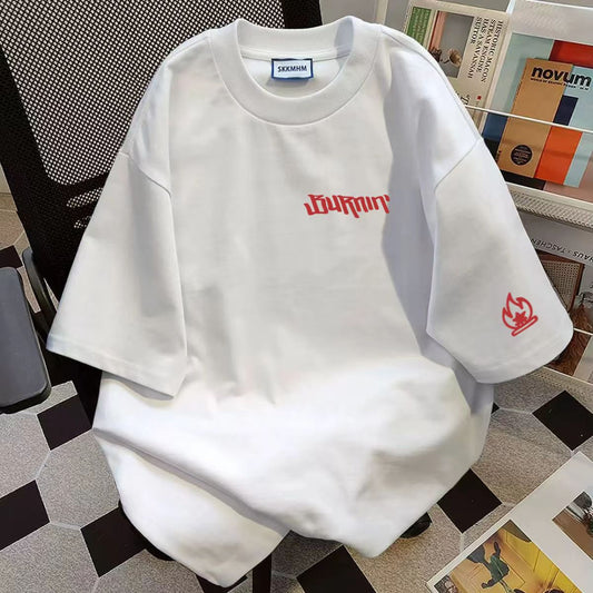 Men's Short Sleeve t T-shirt Ice Silk Short Sleeve Men T T Shirt Summer round Neck Bottoming Shirt Casual All-Matching and Handsome Short t Men's T-shirt