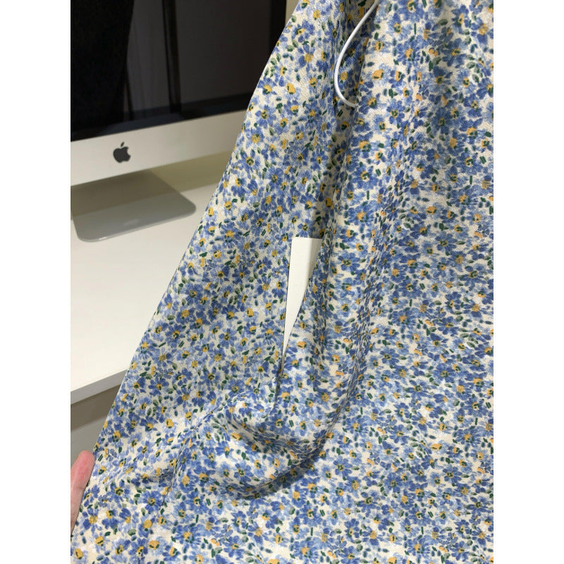 Serena2025Summer New Elegant Versatile Floral Half Skirt