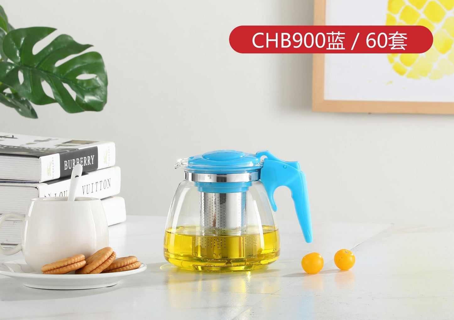 Large Capacity Glass Teapot Kung Fu Tea Brewing Pot Household Kettle Single Pot Heat Resistant Filter Tea Maker Flower Tea Tea Set