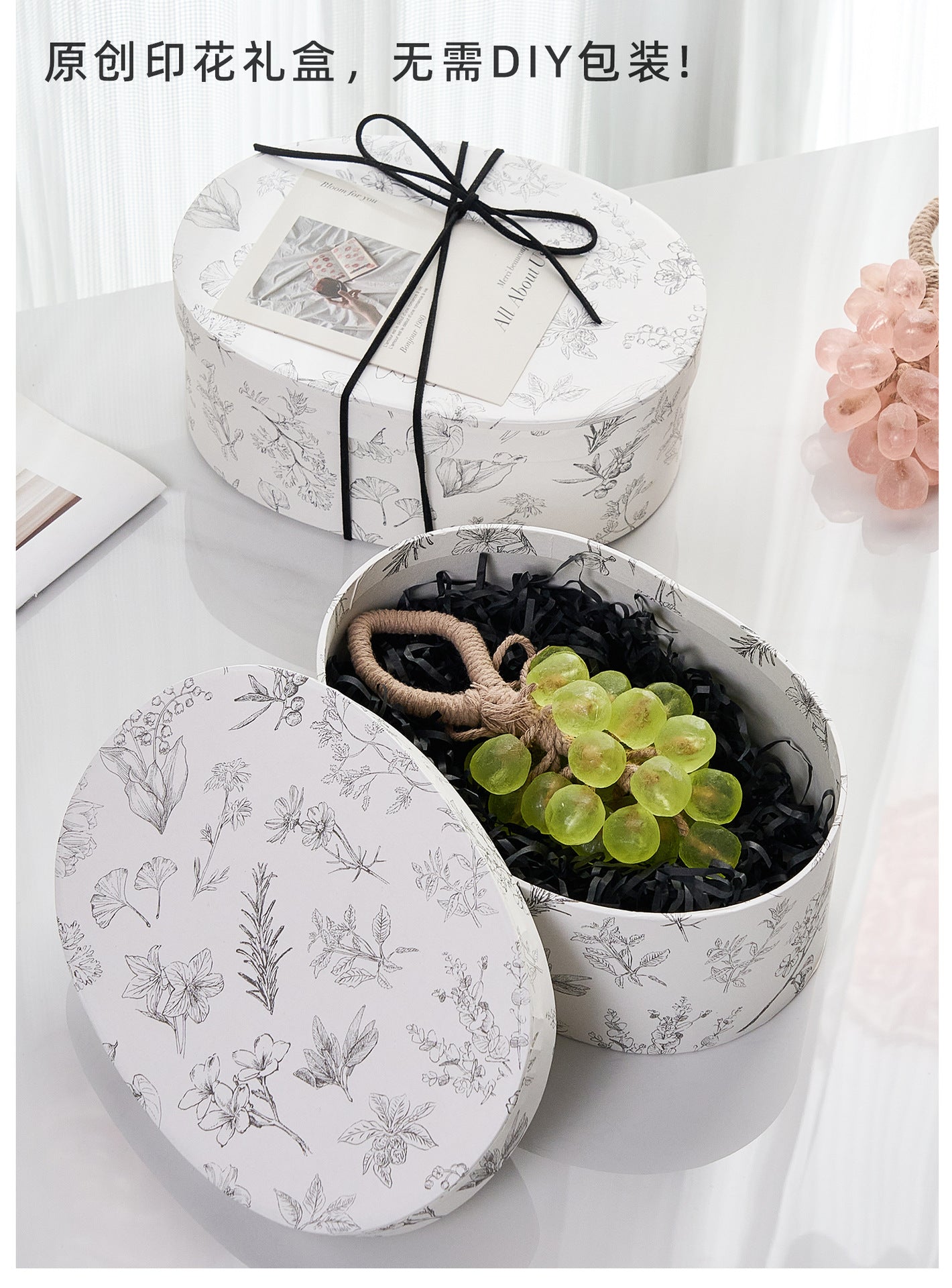 Handmade Soap Gift Box Grape Handmade Soap Gift Box Teacher's Day Gift Box Grape Scented Soap Gift Box Kraft Paper Box
