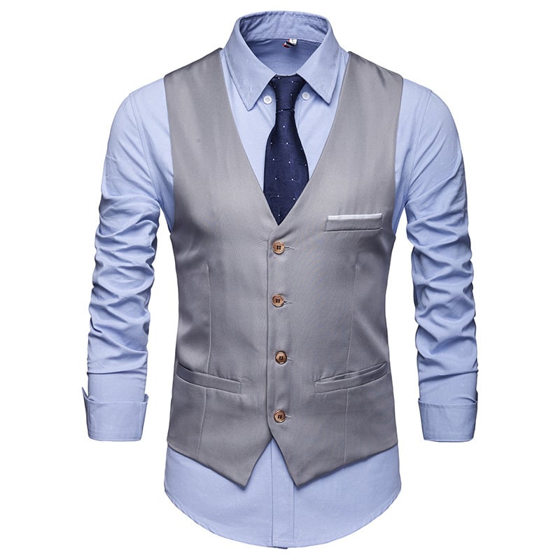 Suit Vest Men’s Formal and Casual Business Style Groomsman Outfit