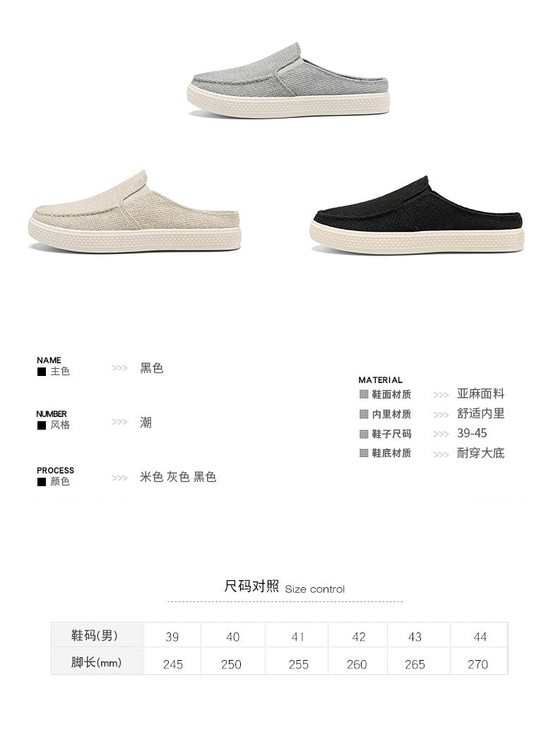 Men's Summer Breathable Casual Slip-On Shoes Comfortable Dad Shoes Outdoor Slippers Home Trendy Men's Shoes