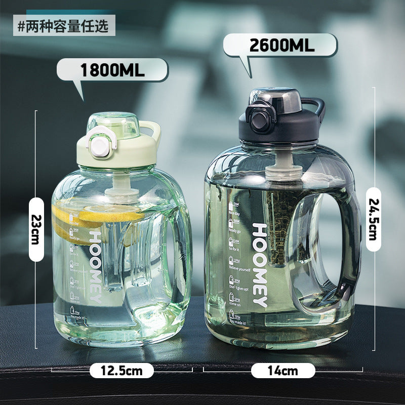 Large Capacity Water Bottle with Straw, High Temperature Resistant Fitness Sports Big Belly Cup, Customizable for Men and Women logo