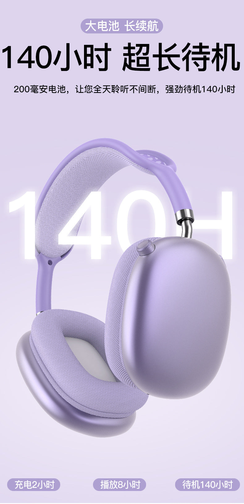 Cross-border Hot-Selling Retro P9 Plus Bluetooth Headphones Heavy Bass Wireless Sports Gaming Headphones Factory