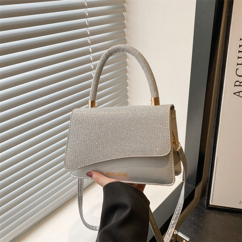 Women's New Bag2025Spring Fashion Light Luxury High-End Diamond-Studded Bag Simple Crossbody Bag for Women Large Capacity Hot Sale