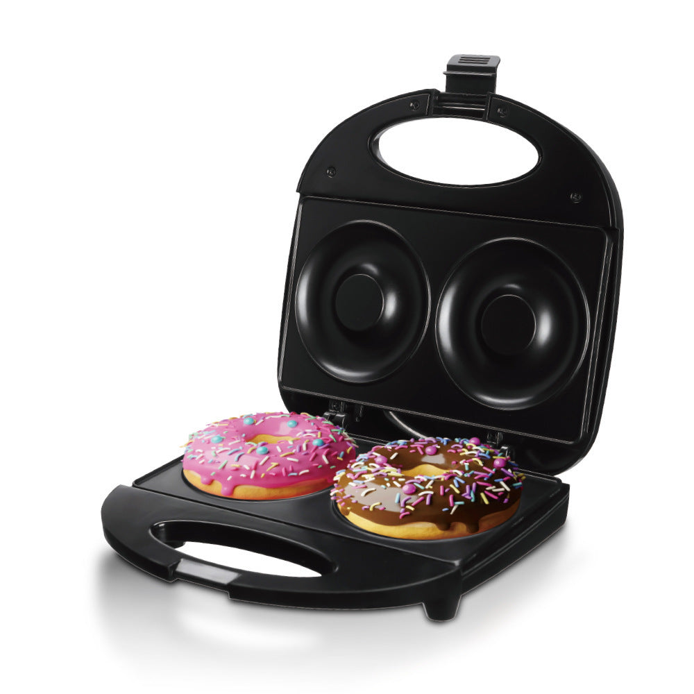 European and British Standard Cross-Border Household Breakfast Donut Maker Fully Automatic Large Size10cm Double-sided dual heating