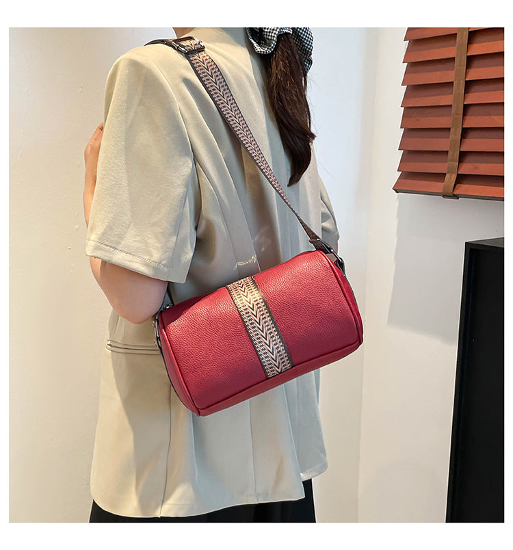 Genuine Leather Fashion Large Capacity Women's Bag2023New Top Layer Cowhide European and American Retro Casual Bag Trendy Single Shoulder Crossbody Bag
