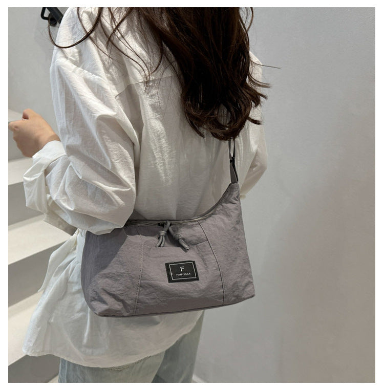 2025New Spring Large Capacity Single Shoulder Crossbody Retro Simple Ruiying Commuter Women's Bag Fashion Casual Tote Bag