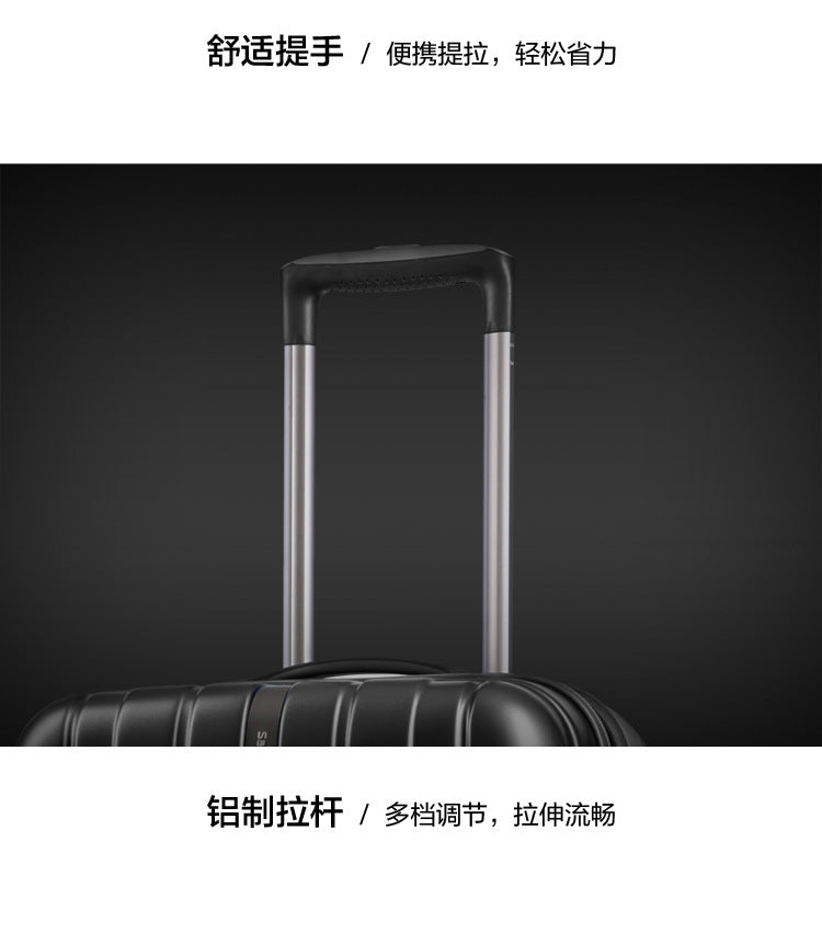 Samsonite NIAR Series Fashion Vertical Striped Wear-resistant Non-slip Travel Suitcase AY8Expandable Four-Wheel Trolley Case